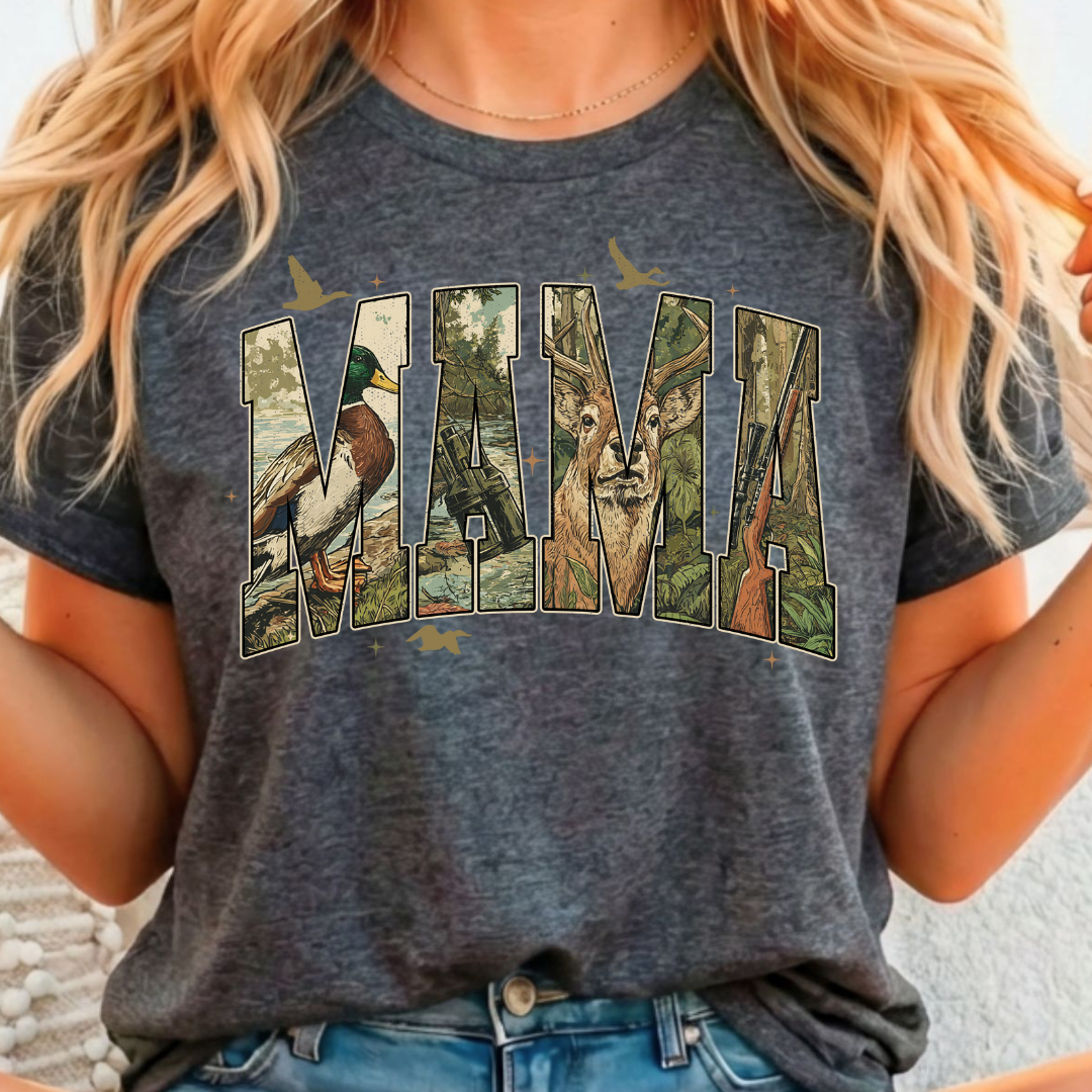 Mama Hunting Full Color DTF T-Shirt Transfer - 156