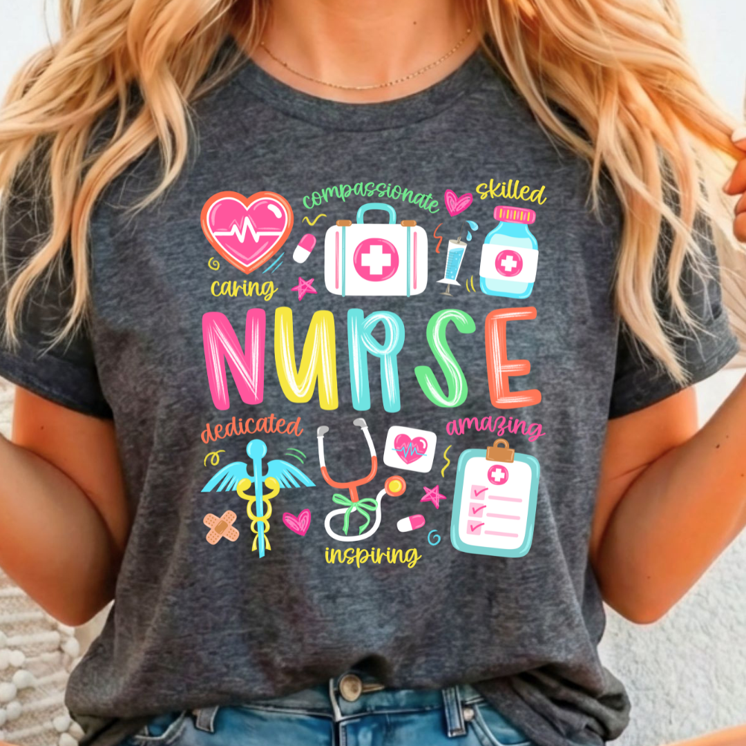 Nurse Collage - Full Color DTF T-Shirt Transfer - 334