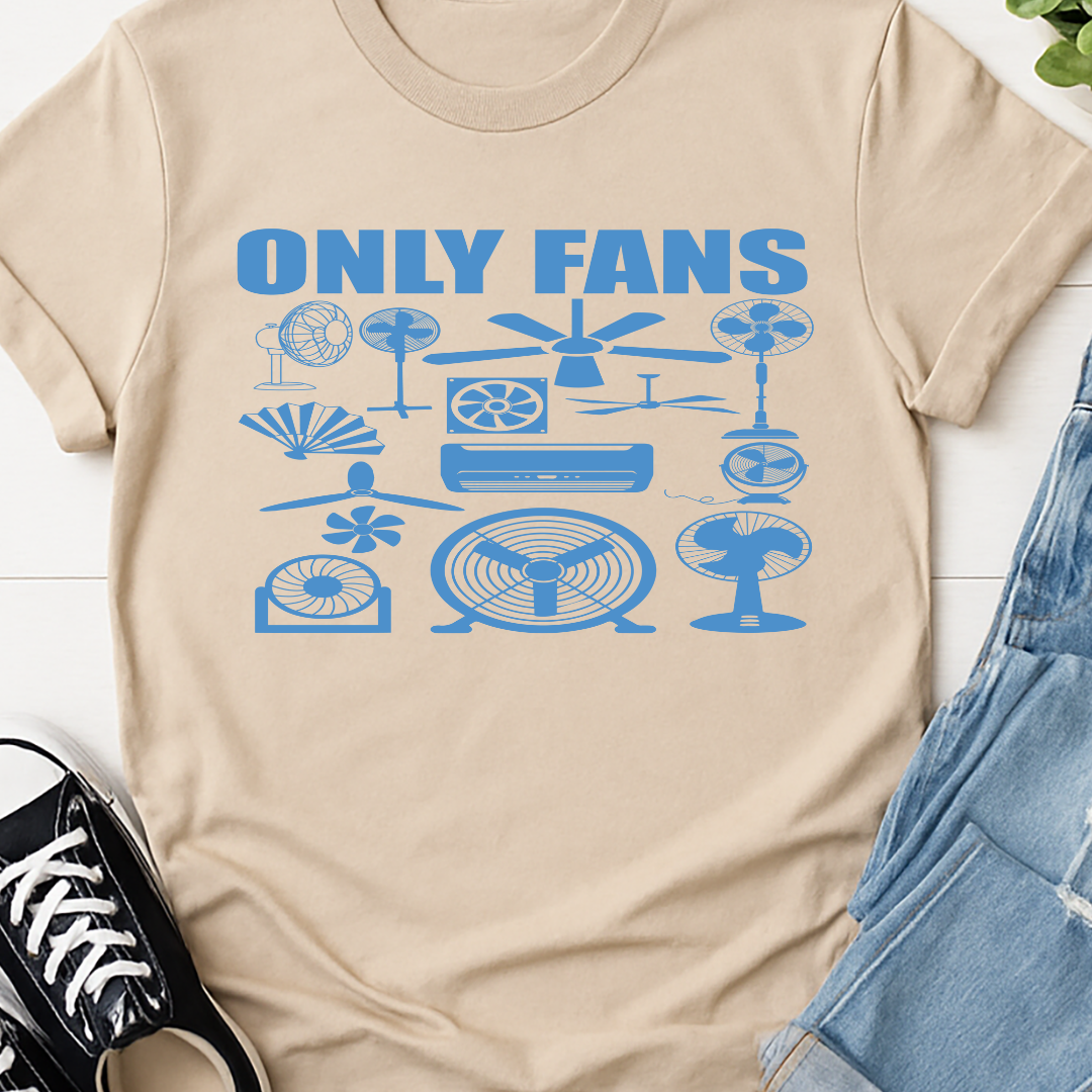 Only Fans Blue -  Single Color Screen Print - Adult Size