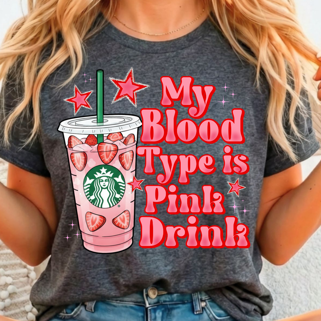 Pink Drink Full Color DTF T-Shirt Transfer - 171