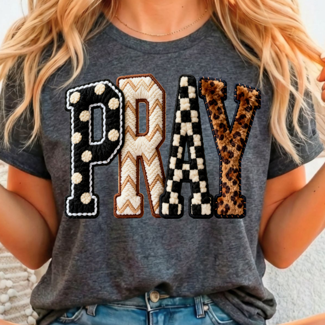 Pray Knit Textures - Full Color DTF T-Shirt Transfer - Adult Size - 191