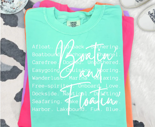 Boatin' and Floatin'-  Single Color Screen Print - L1