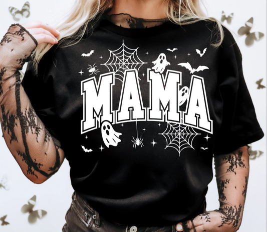 Spooky Mama White  -   Single Color Screen Print