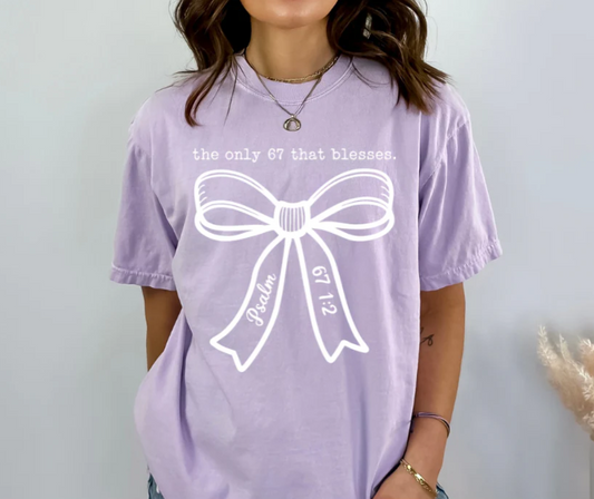 67 Bow - Religious -  Single Color Screen Print - D20