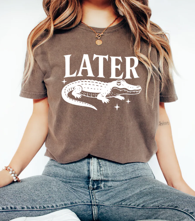 Later Gator - Single Color Screen Print - D22