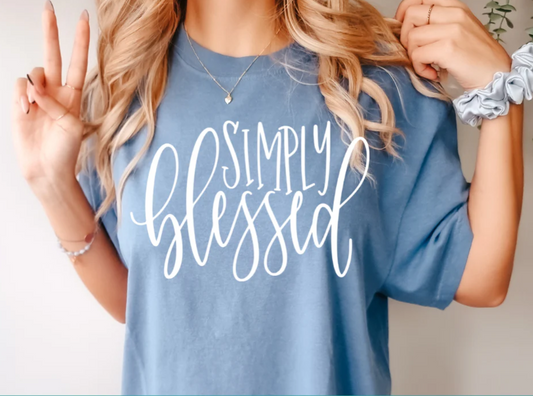 Simply Blessed -  Single Color Screen Print - D25