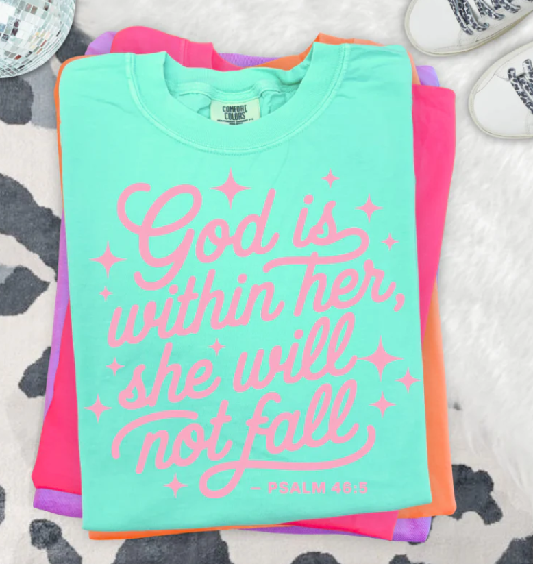 God is Within Her-  Single Color Screen Print