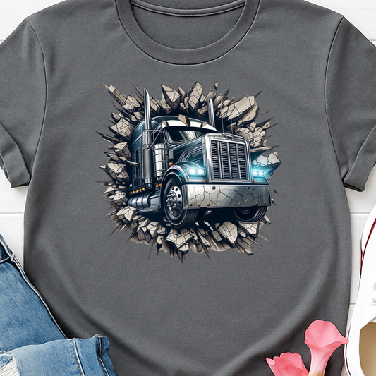 Semi Truck Full Color DTF T-Shirt Transfer - 201