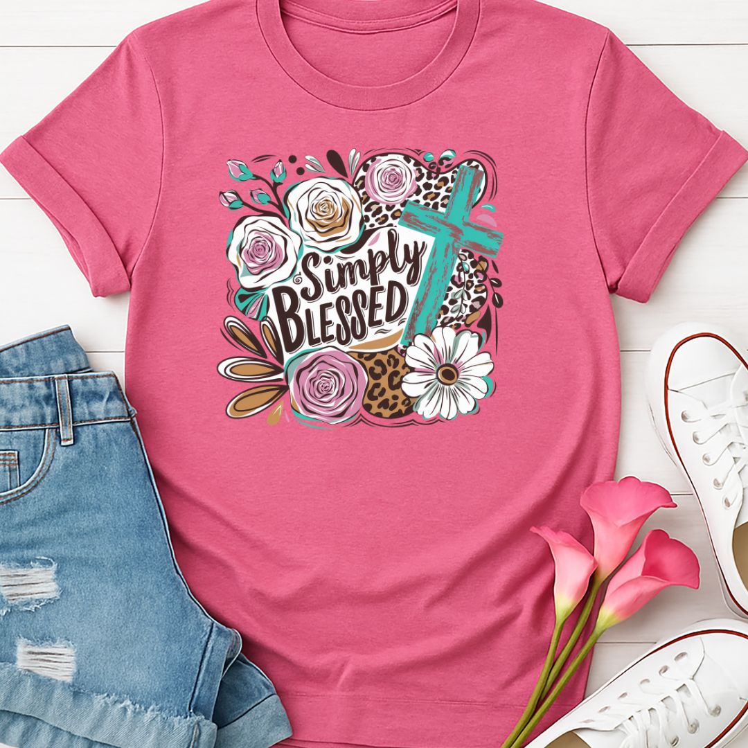 Simply Blessed - Full Color DTF T-Shirt Transfer
