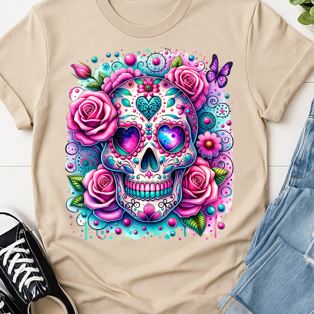 Sugar Skull - Full Color DTF T-Shirt Transfer - 310