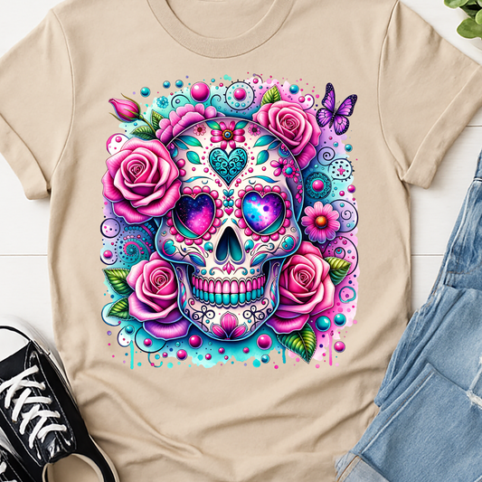 Sugar Skull - Full Color DTF T-Shirt Transfer - 310
