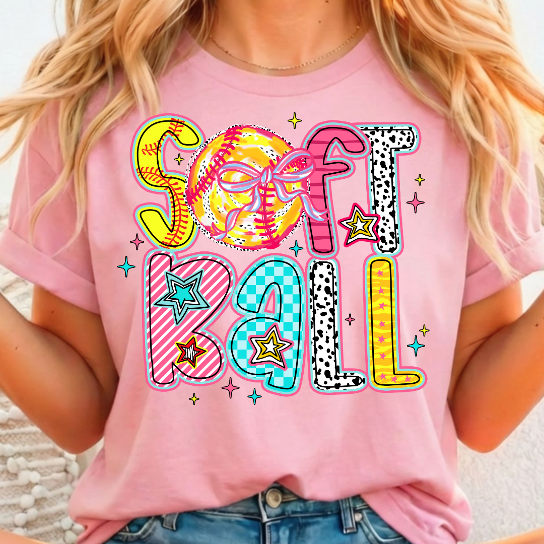 Softball - Full Color DTF T-Shirt Transfer - 453