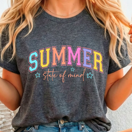 Summer State of Mind - Full Color DTF T-Shirt Transfer - 459