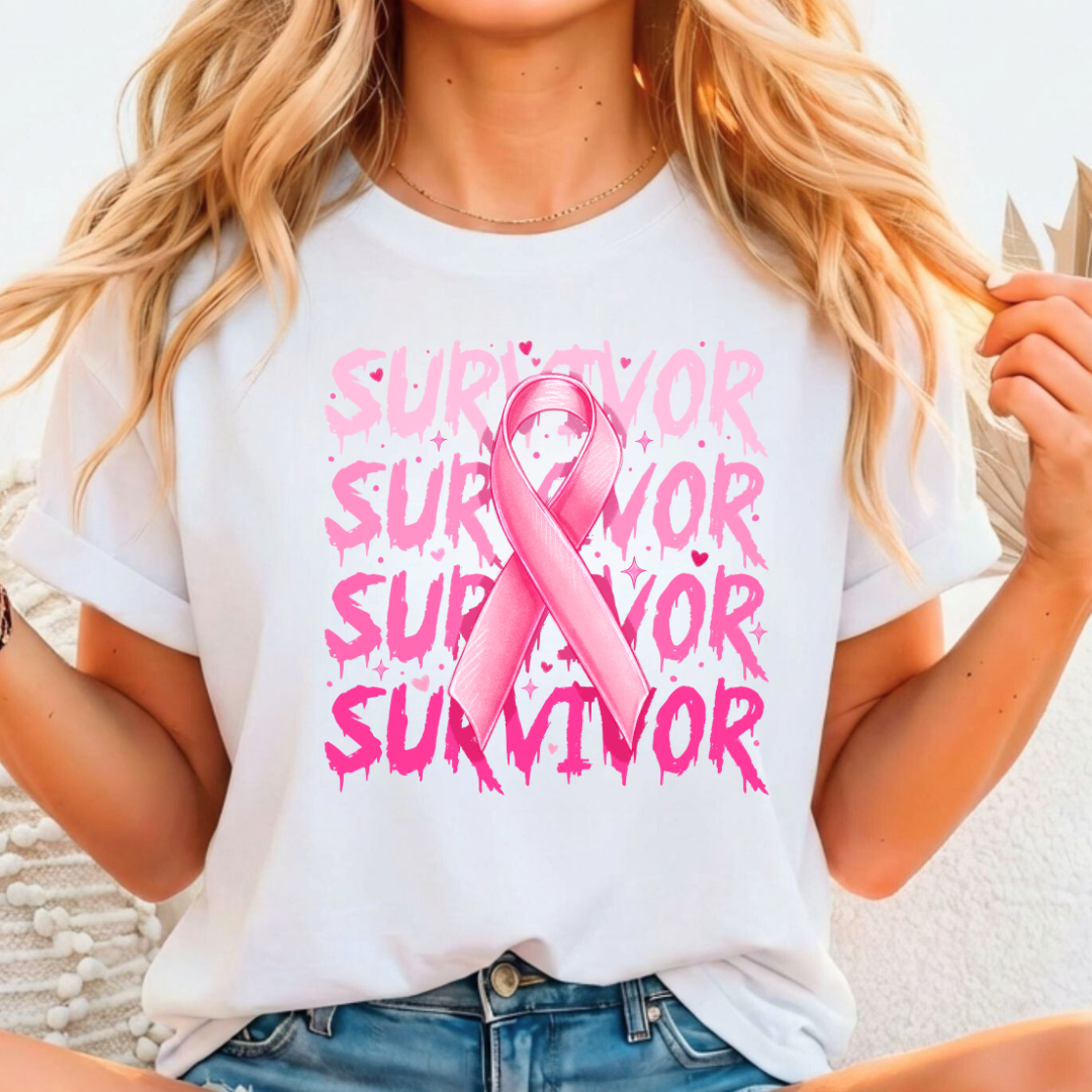 Pink Survivor - Full Color DTF T-Shirt Transfer - 341