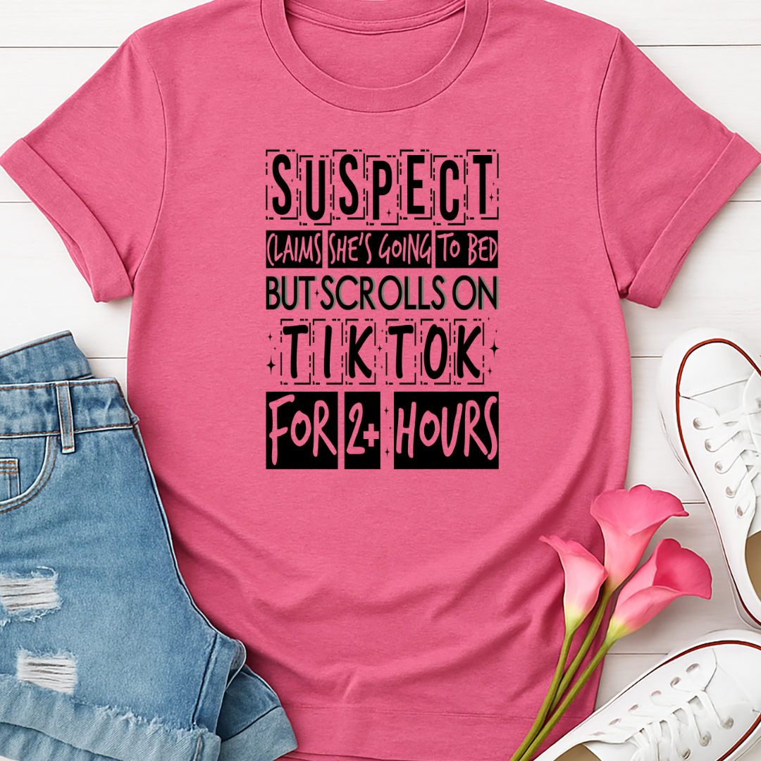 Suspect Claims -  Single Color Screen Print - Adult Size