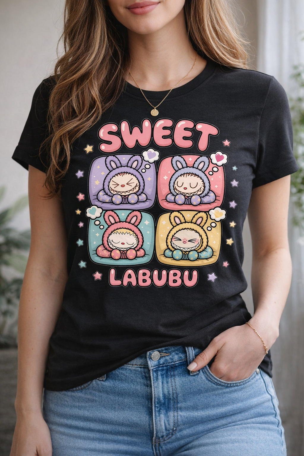 Sweet Labubu Full Color DTF T-Shirt Transfer - 268