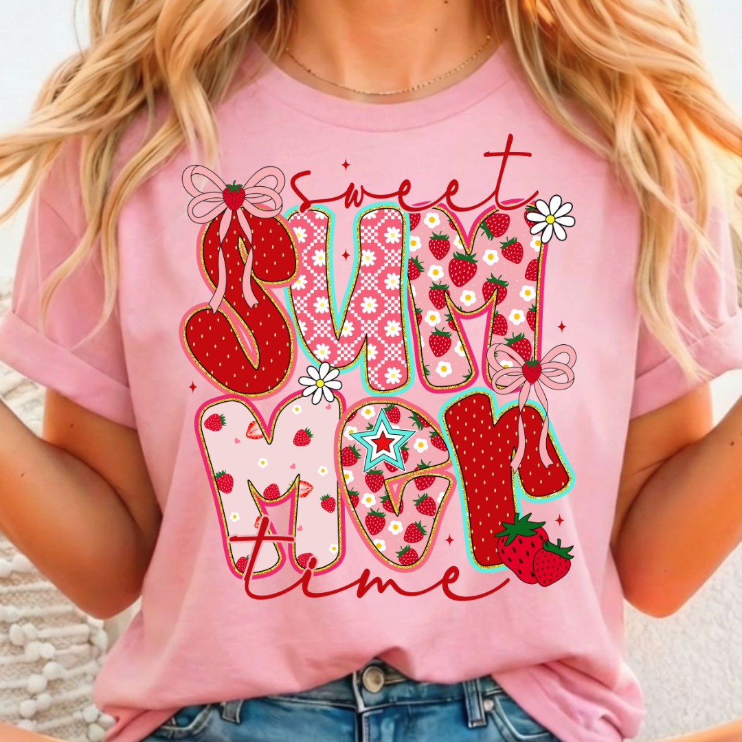 Sweet Summer Time Full Color DTF T-Shirt Transfer - 215
