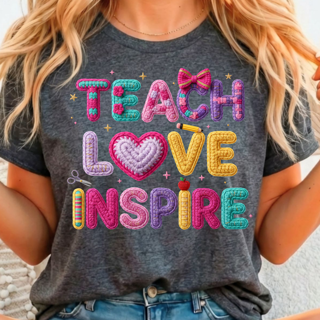 Teach Knit - Full Color DTF T-Shirt Transfer - Adult Size - 219