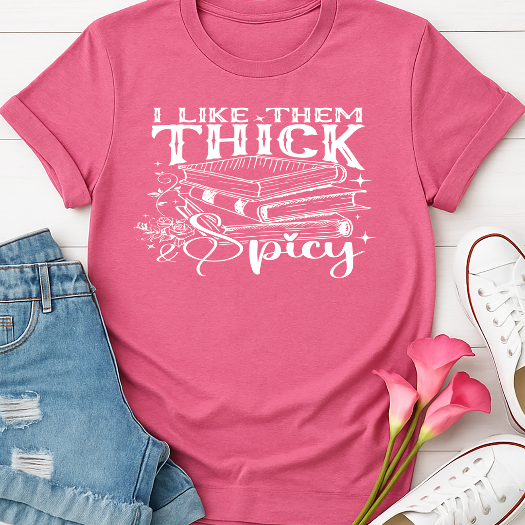Thick and Spicy - White -  Single Color Screen Print - Adult Size
