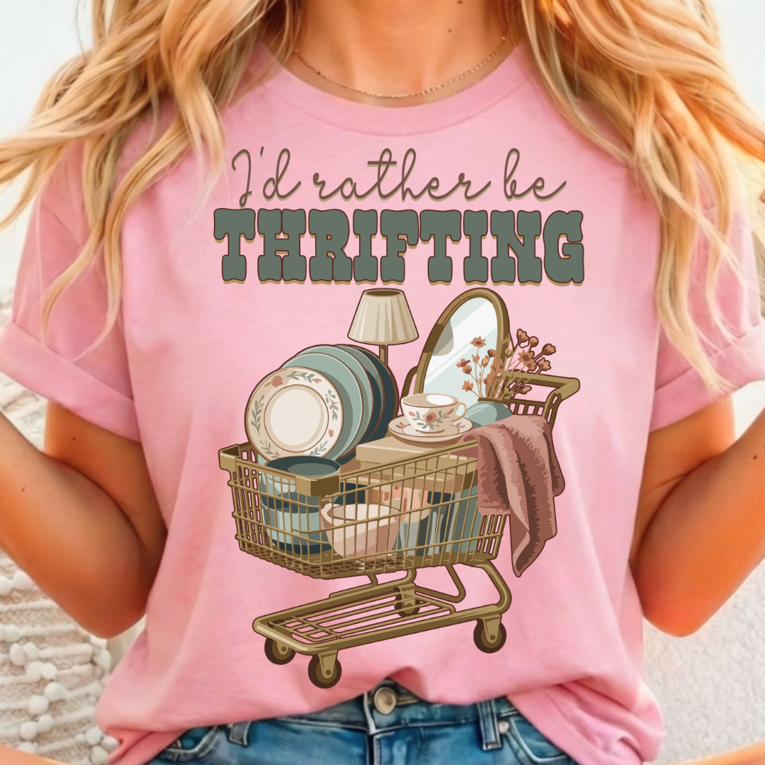 Thrifting - Full Color DTF T-Shirt Transfer - Adult Size - 223