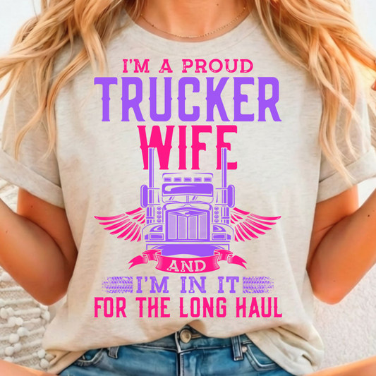 Trucker Wife - Full Color DTF T-Shirt Transfer - 3