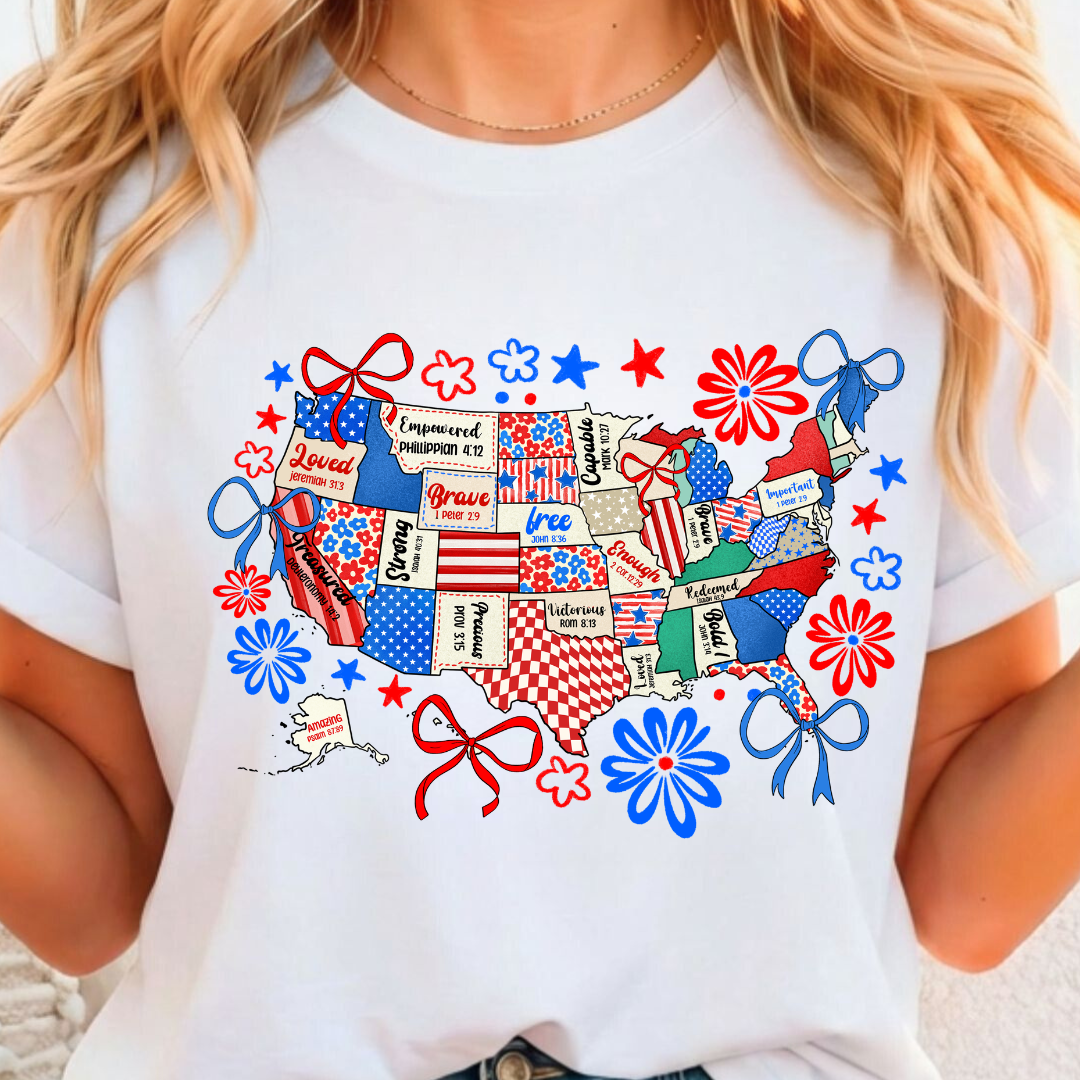 USA States - Full Color DTF T-Shirt Transfer - 346