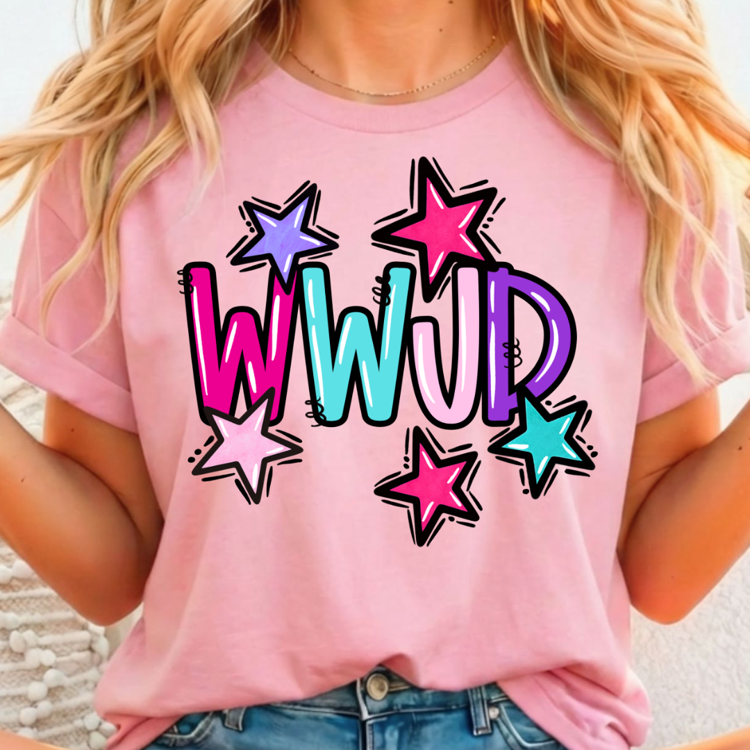 WWJD Full Color DTF T-Shirt Transfer - 88