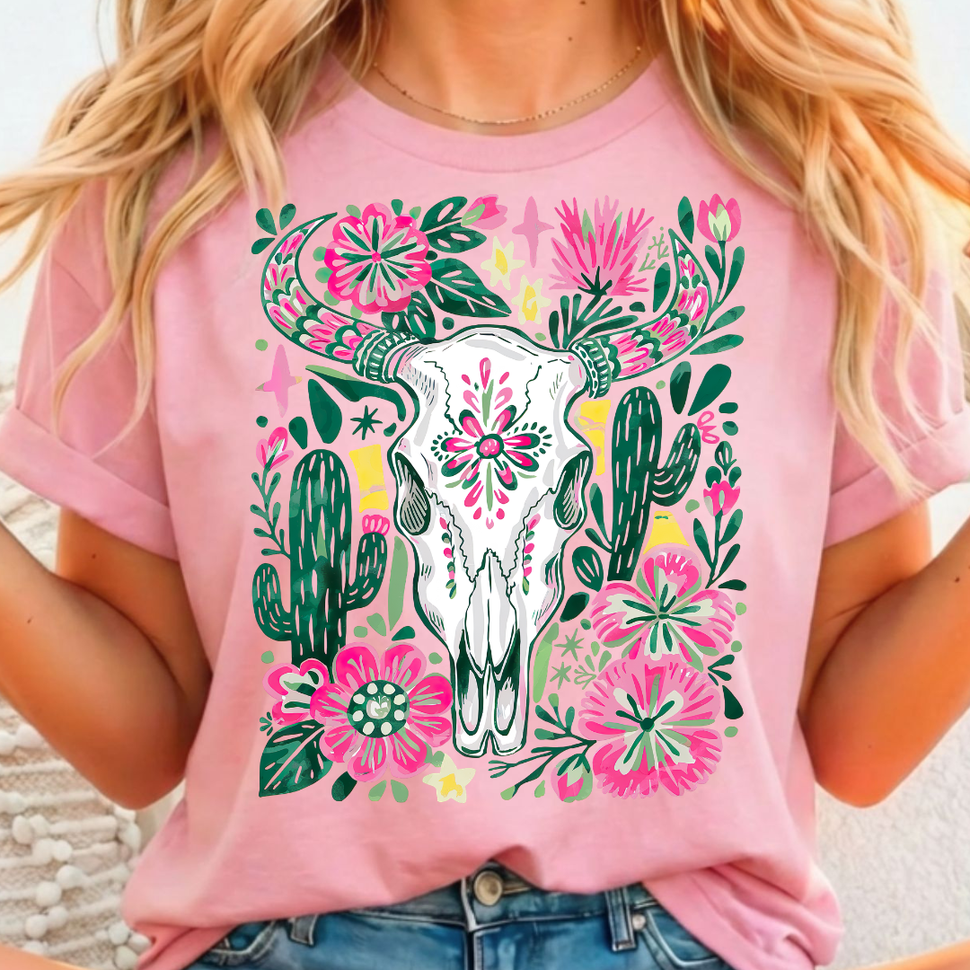 Western Cactus Full Color DTF T-Shirt Transfer - 244